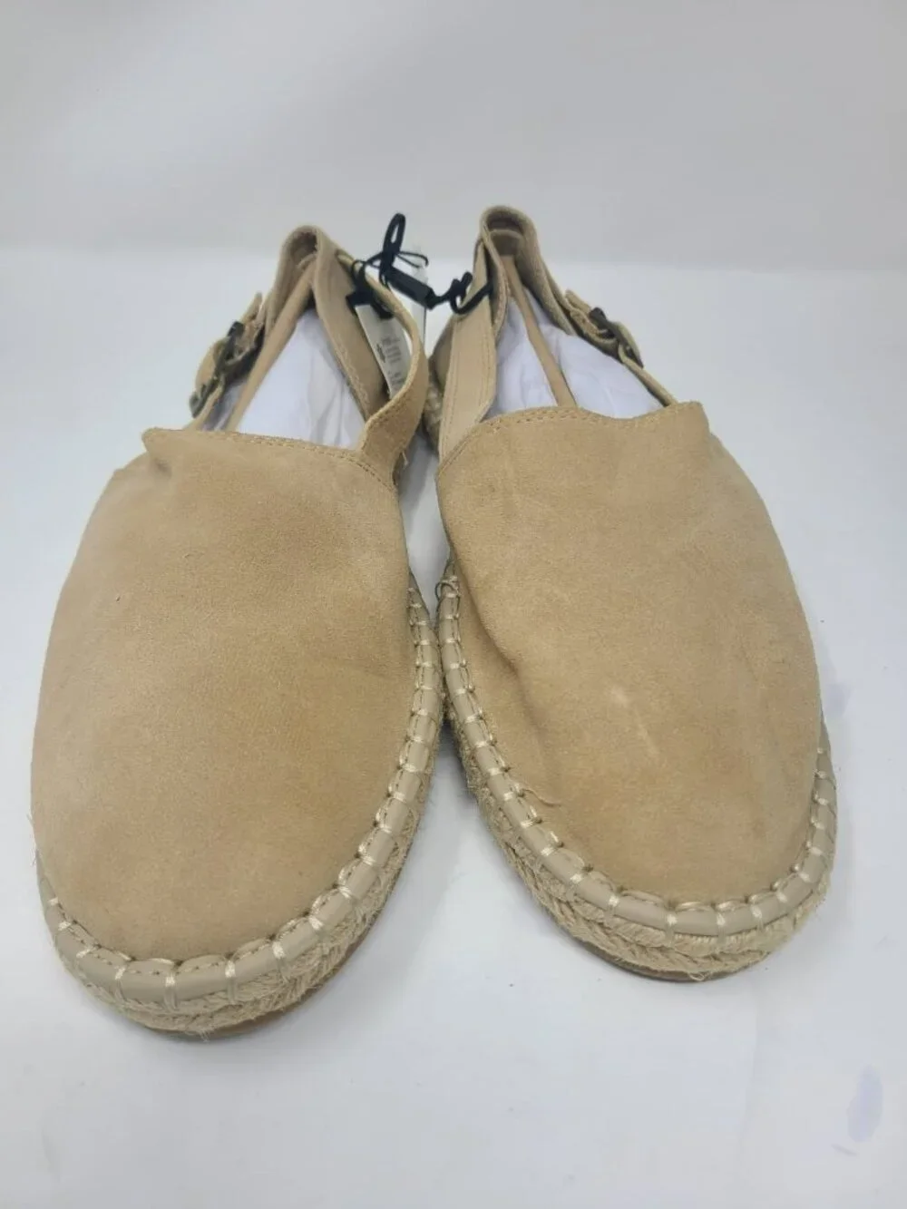 Zara Mens Suede Espadrille Sandals in Beige Size 8 2719/920
